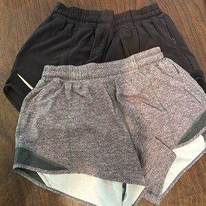 Two pairs of Lululemon shorts with liner - 4 tall